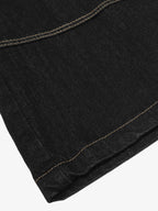 Contrast Stitched Patch Pocket Denim Jorts