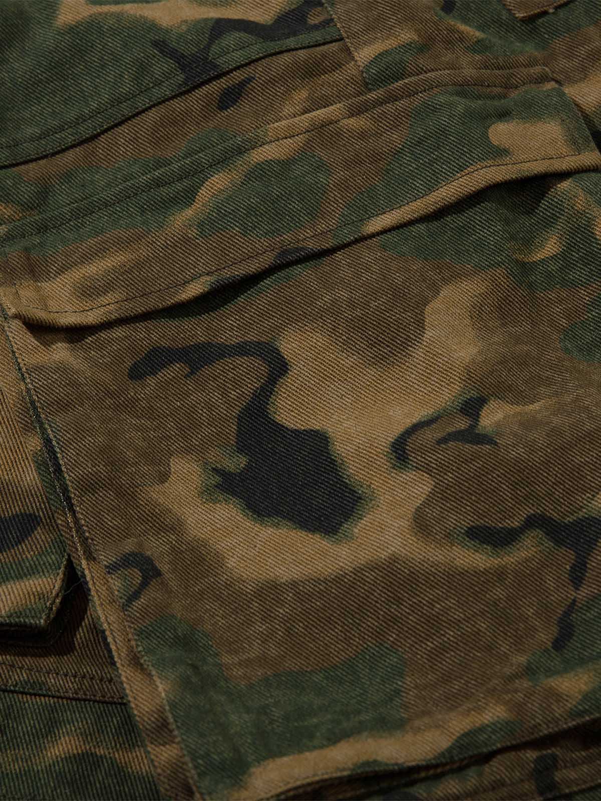 Theprecipice Street Camouflage Multi Pocket Cargo Pants - 2369