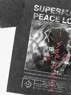 Theprecipice Gangsta Rapper Oversize Graphic T-shirt  - 1990