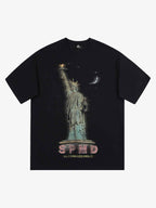 Theprecipice Statue Of Liberty Vintage T-shirt - 2132
