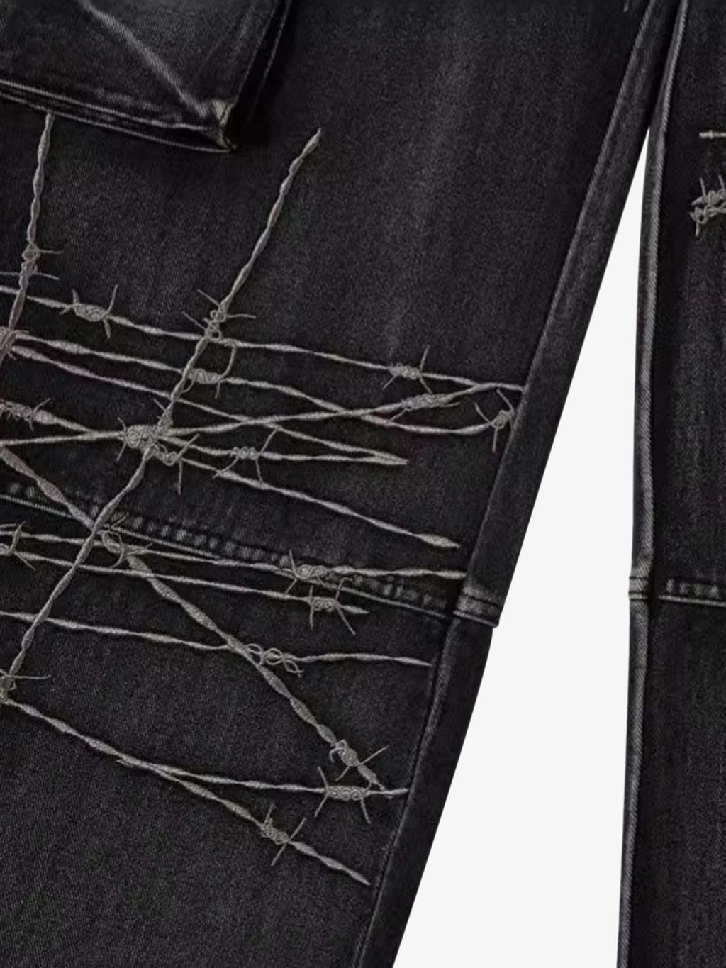 Theprecipice High Street Embroidery Hip-Hop Jeans - 2122