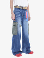 Theprecipice Homemade Large Pocket Cargo Jeans