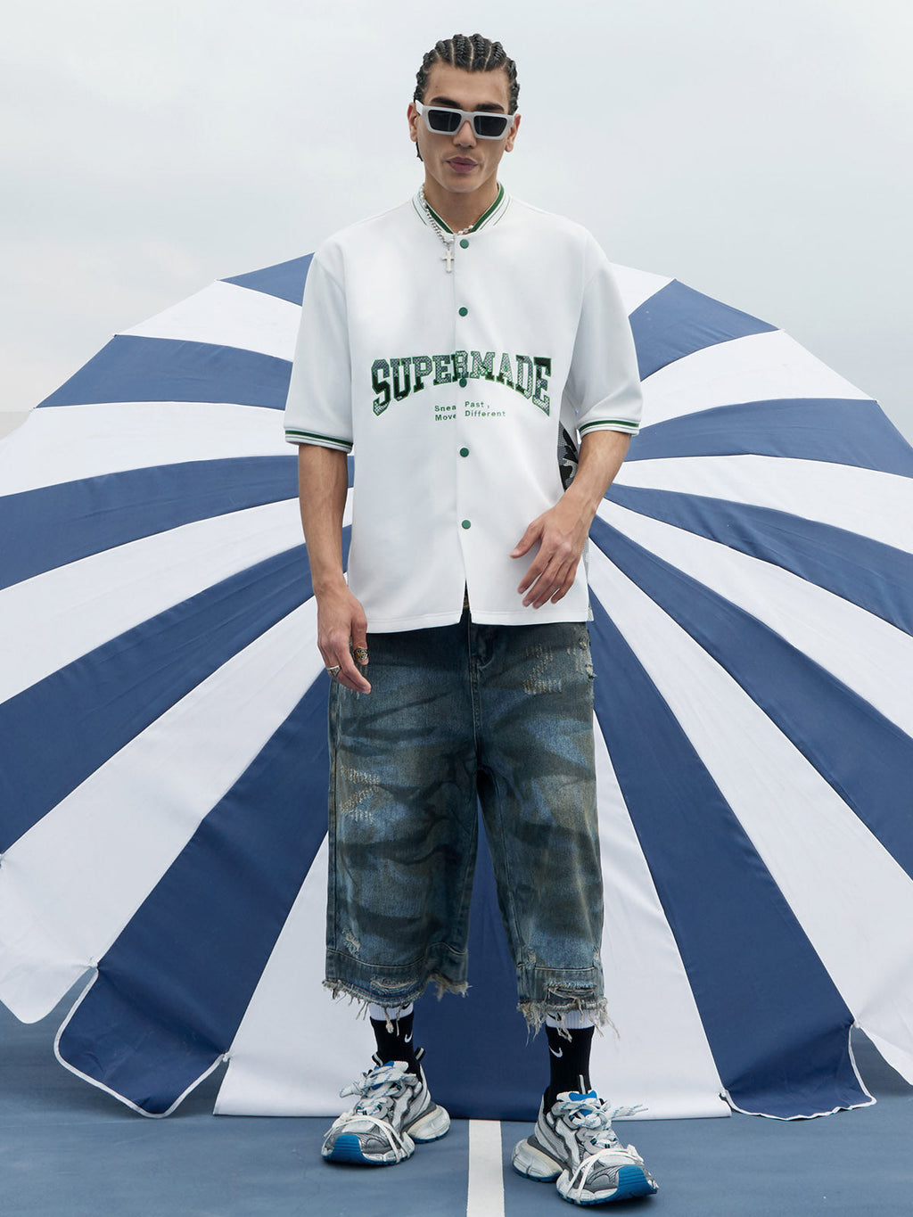 Original Camouflage Spliced Baseball T-Shirt - 2350