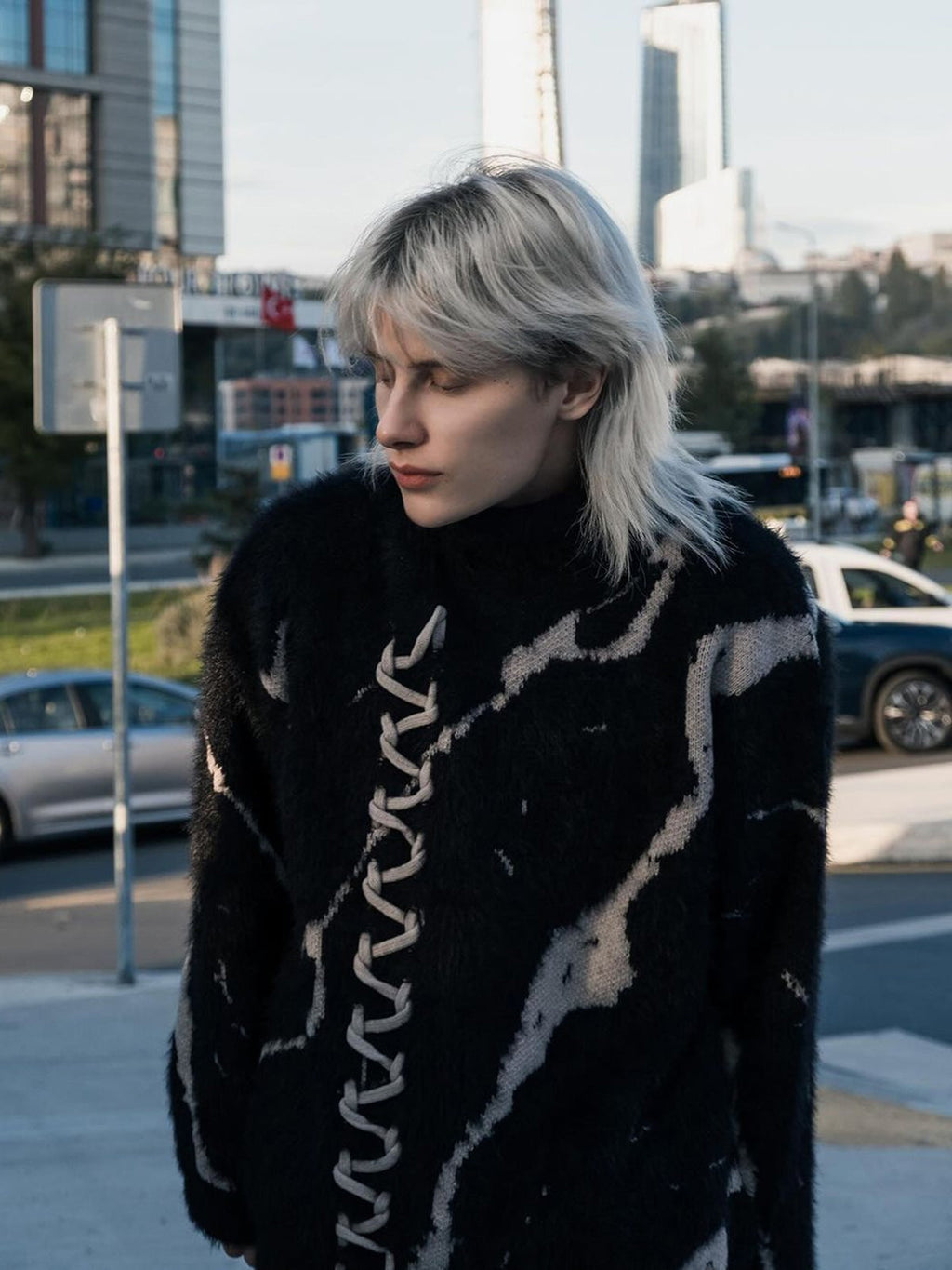 Theprecipice Ripped Knit Turtleneck Sweater - 1525