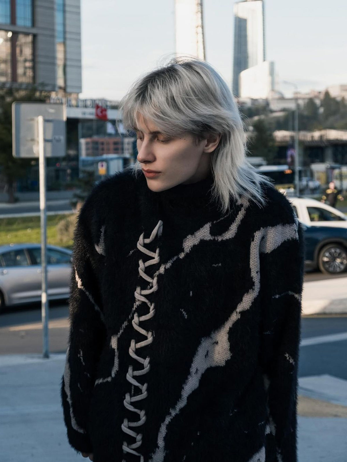 Theprecipice Ripped Knit Turtleneck Sweater - 1525