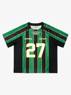 Original Retro Striped Spliced Sports Jersey T-Shirt - 2422