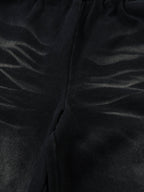 Washed Multi Pocket Drawstring Cargo Jeans