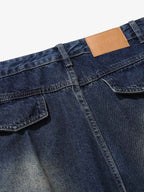 Heavy Washed Workwear Baggy Barrel Jeans - 2337