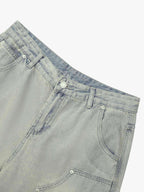 Theprecipice Retro Washed Hip-Hop Shorts