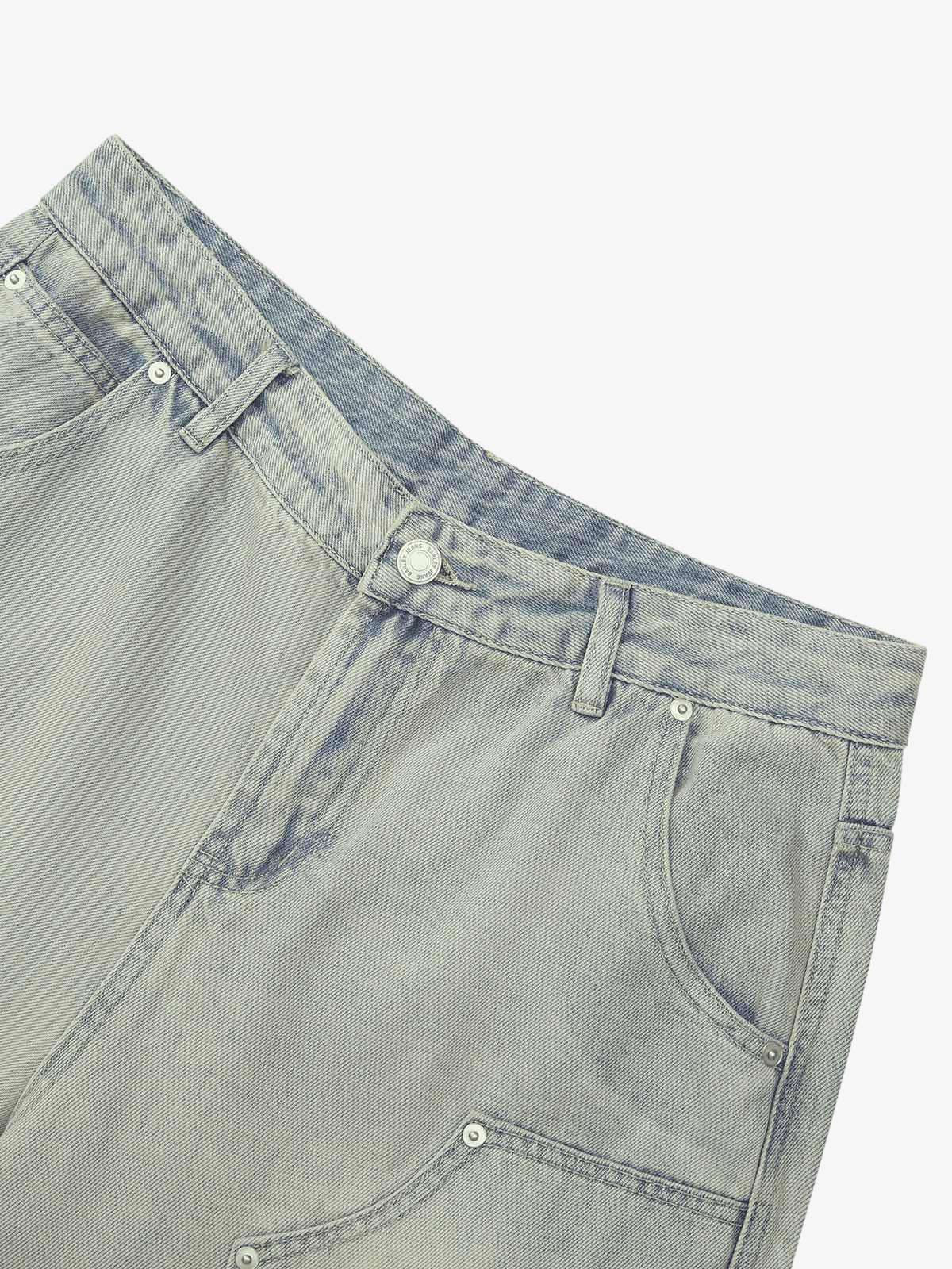 Theprecipice Retro Washed Hip-Hop Shorts
