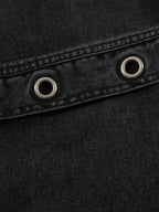Grommet Design Multi-Pocket Cargo Jeans
