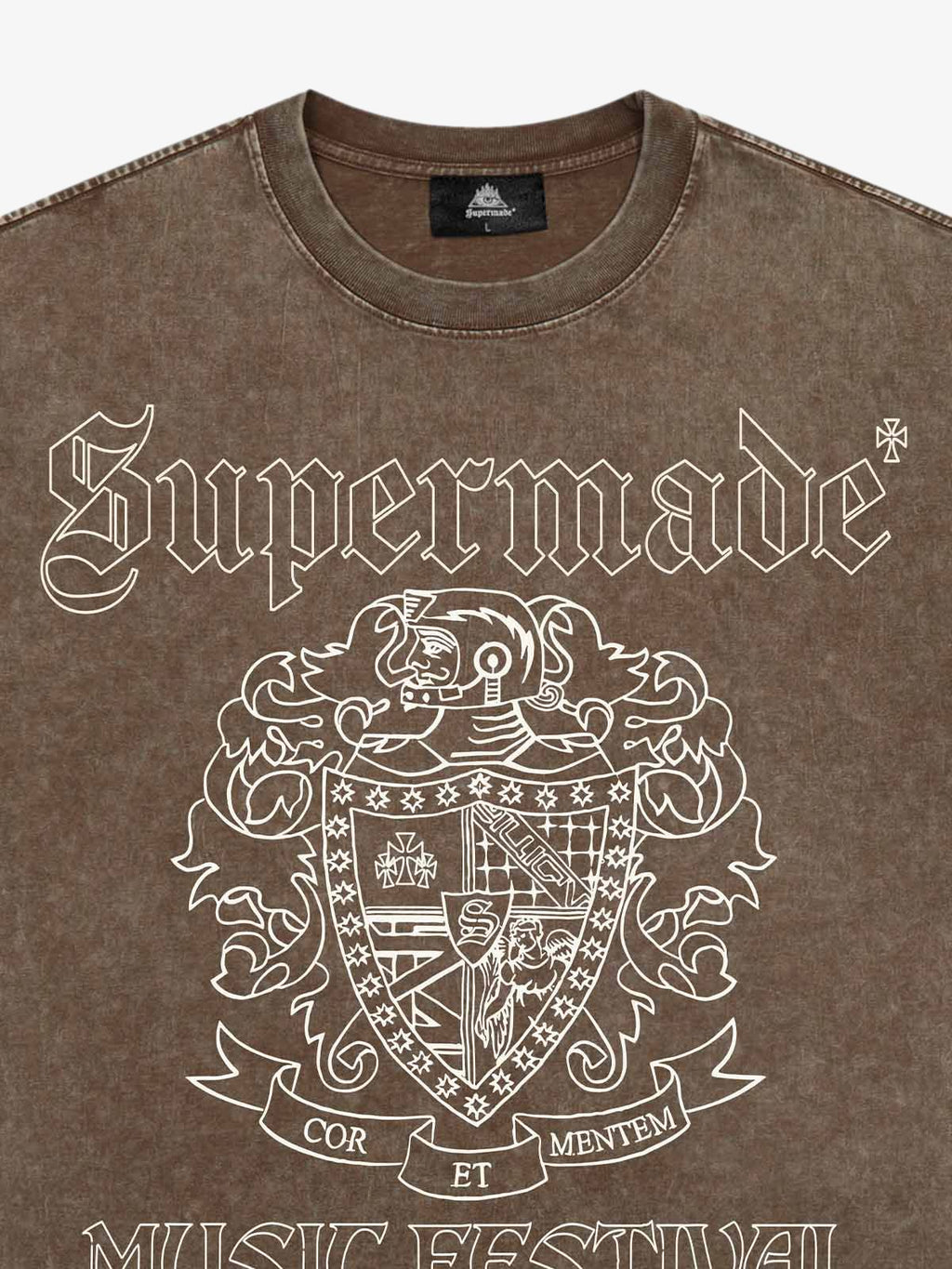 Original Gothic Letter Family Shield Badge Print T-Shirt
