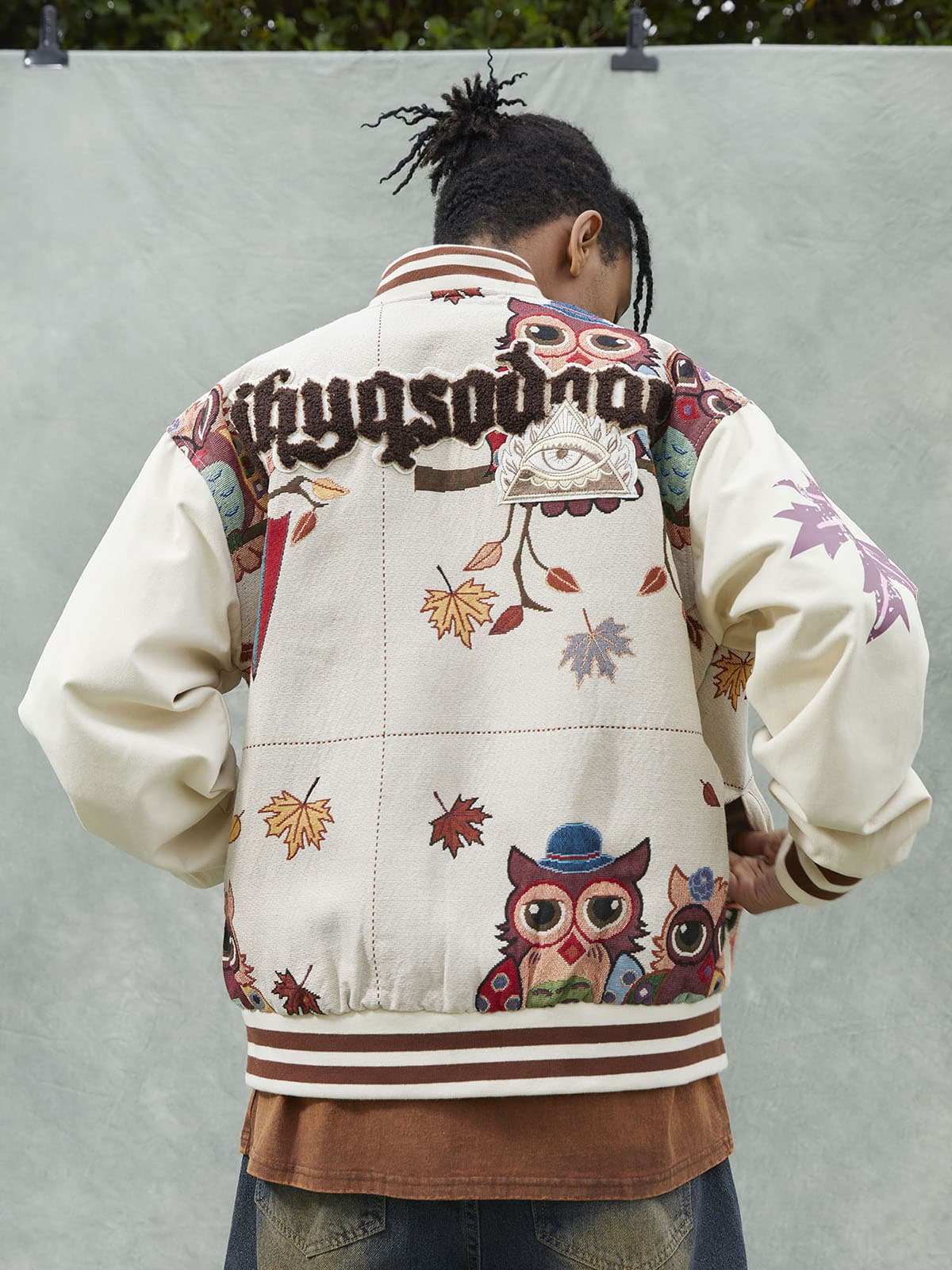 Theprecipice Owl Patch Embroidered Baseball Jersey - 2472