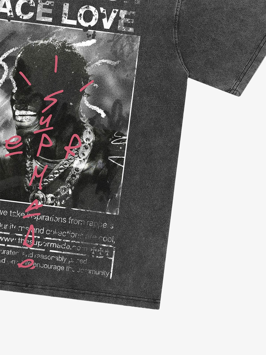 Theprecipice Gangsta Rapper Oversize Graphic T-shirt  - 1990