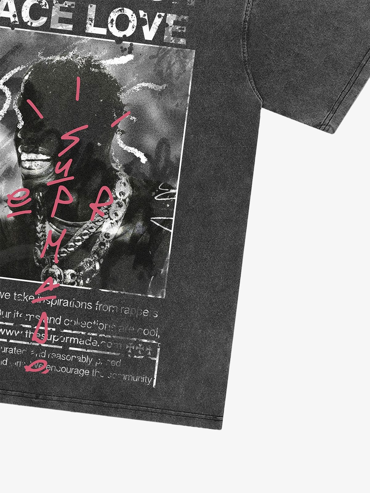 Theprecipice Gangsta Rapper Oversize Graphic T-shirt  - 1990