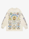 Theprecipice American High Street Graffiti Long Sleeve T-Shirt