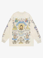 Theprecipice American High Street Graffiti Long Sleeve T-Shirt