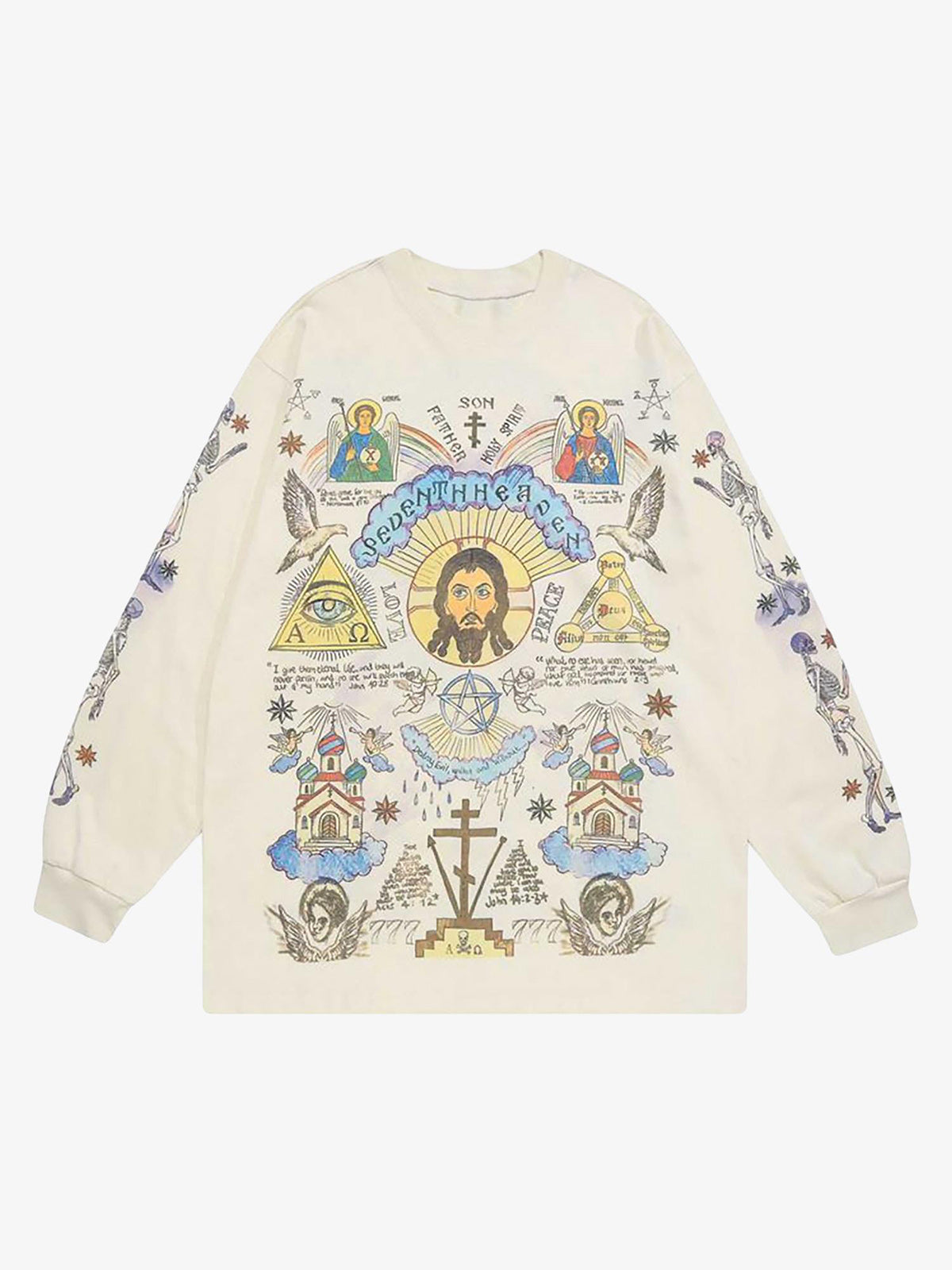 Theprecipice American High Street Graffiti Long Sleeve T-Shirt