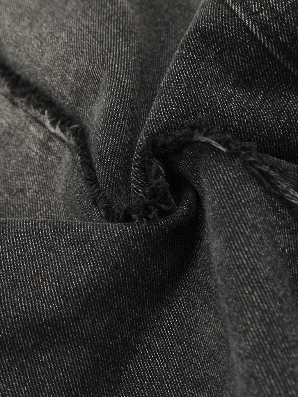 Theprecipice Detressed Raw Edge Multi-pocket Cargo Jeans