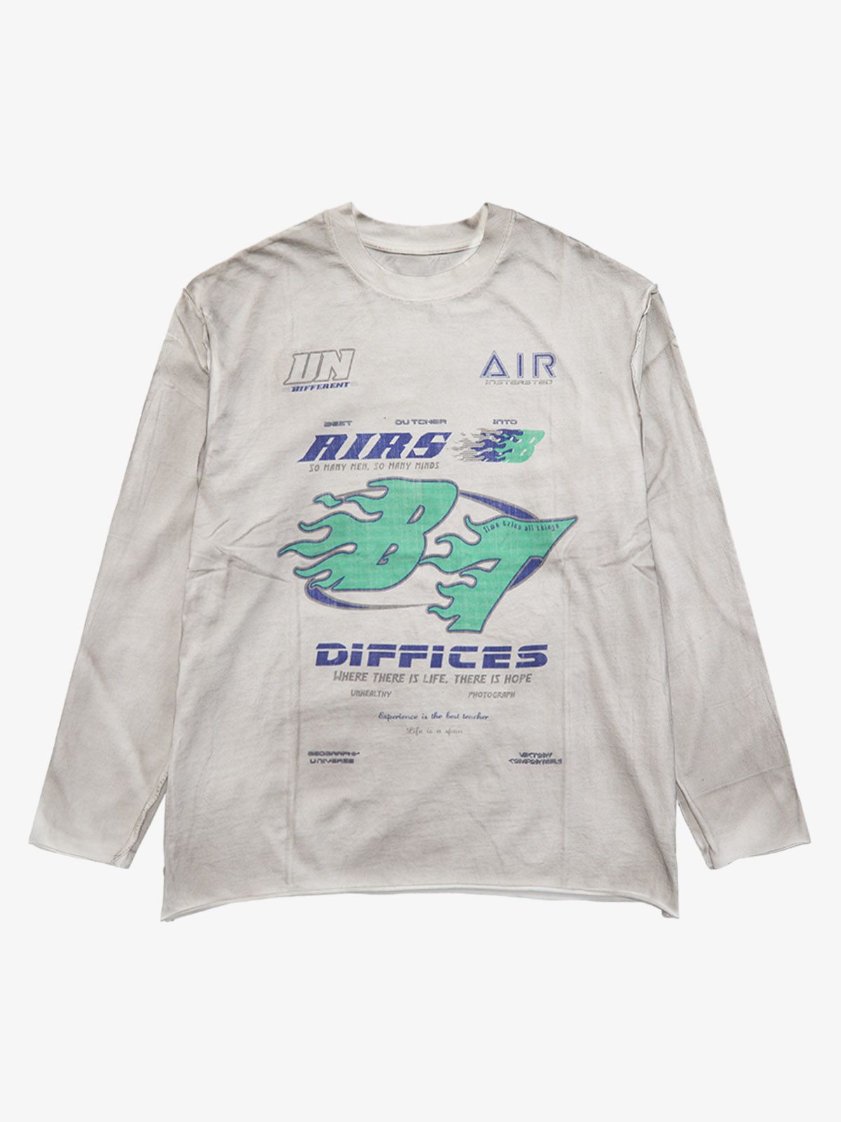Theprecipice Washed Edge Long Sleeve T-Shirt