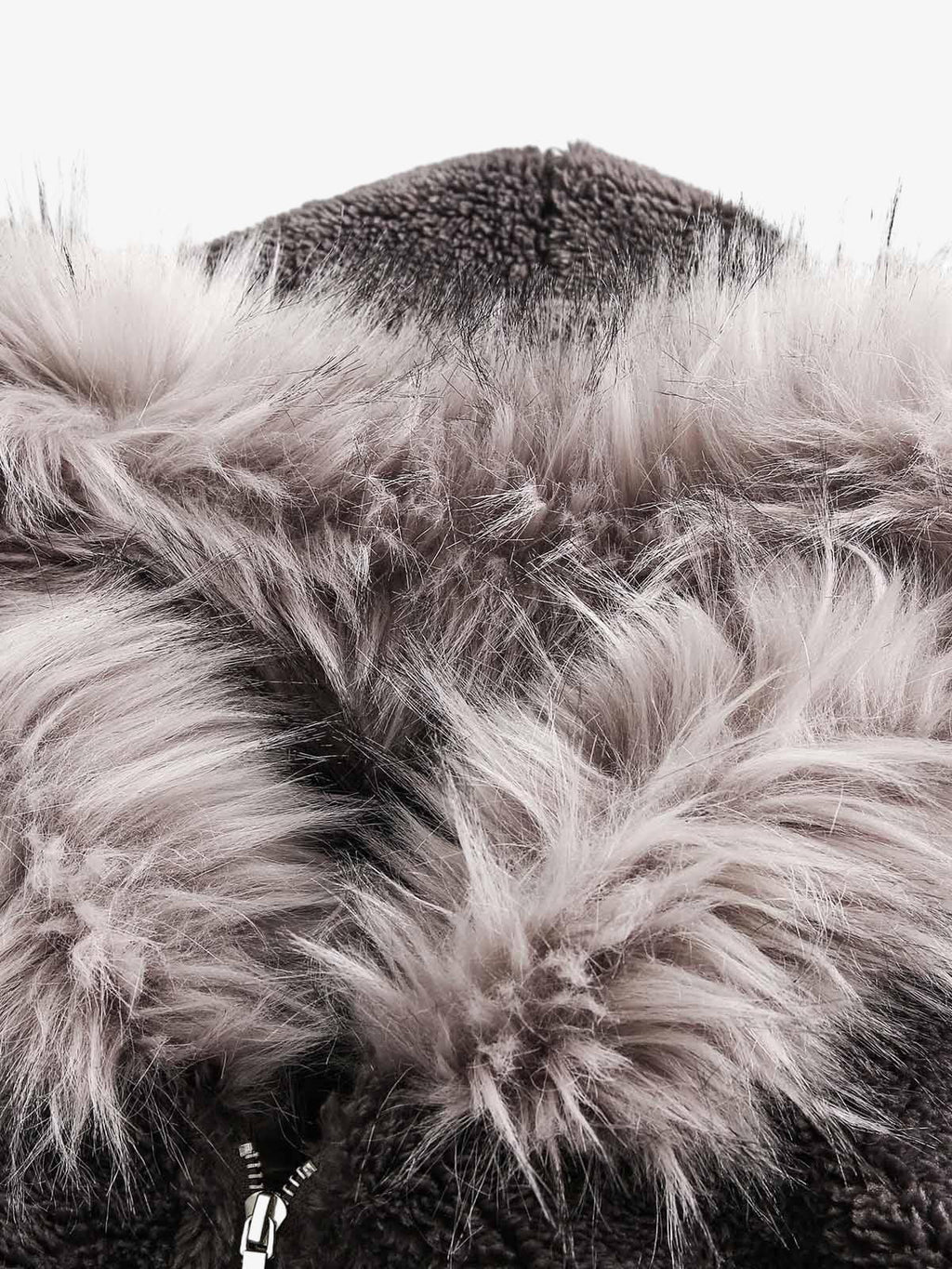 Theprecipice Fur Hooded Quilted Sherpa Jacket - 2304