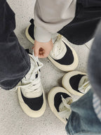 Theprecipice Chunky Round-Toe Color-Block Rap Sneakers