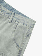 Theprecipice Retro Washed Hip-Hop Shorts