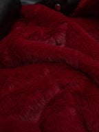 Deconstructed Multi Pocket Fur Hooded PU Leather Jacket - 2566
