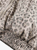 Cotton Cheetah Print Mink Fur Hooded Jacket - 2270