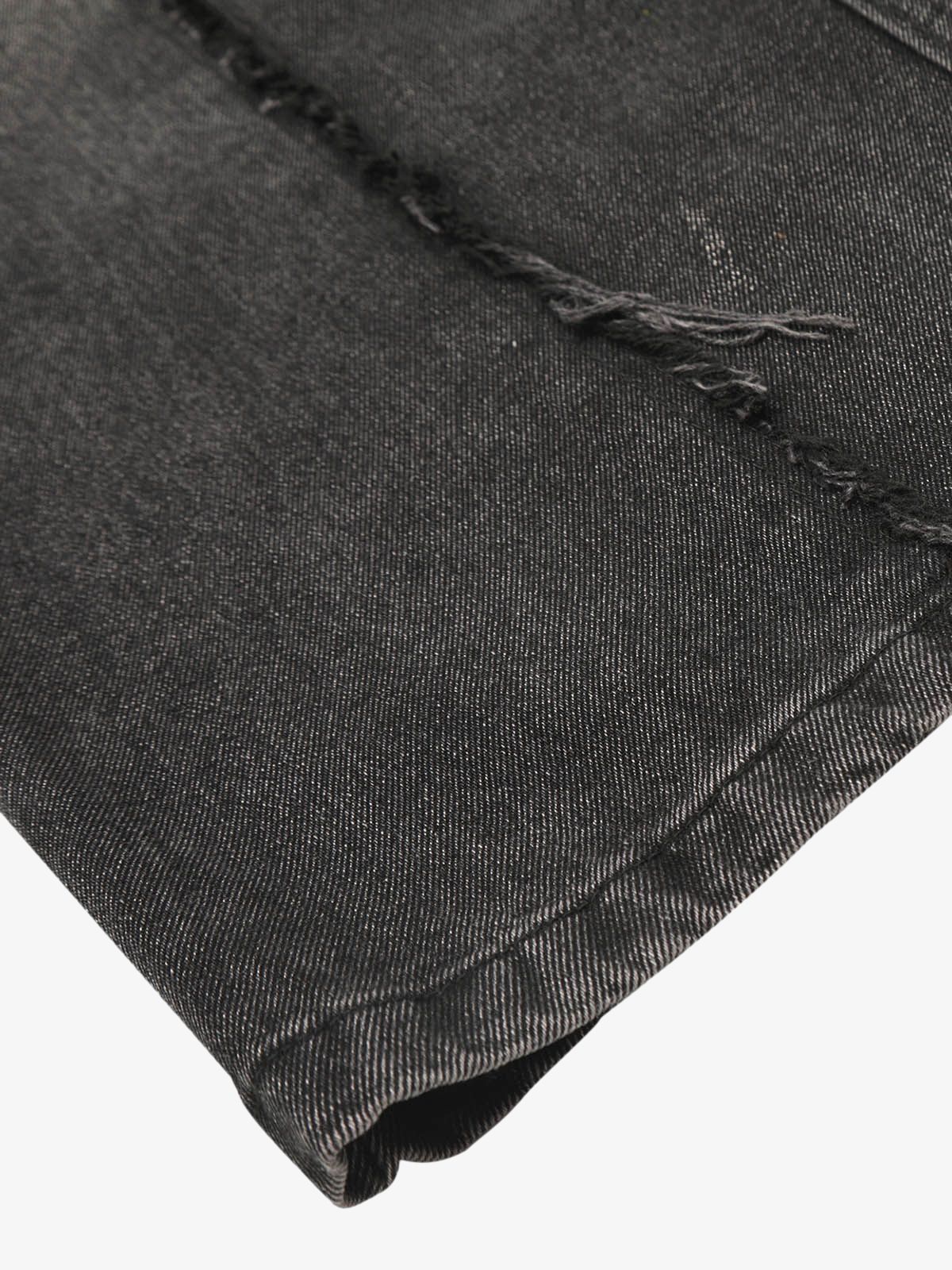 Theprecipice Detressed Raw Edge Multi-pocket Cargo Jeans