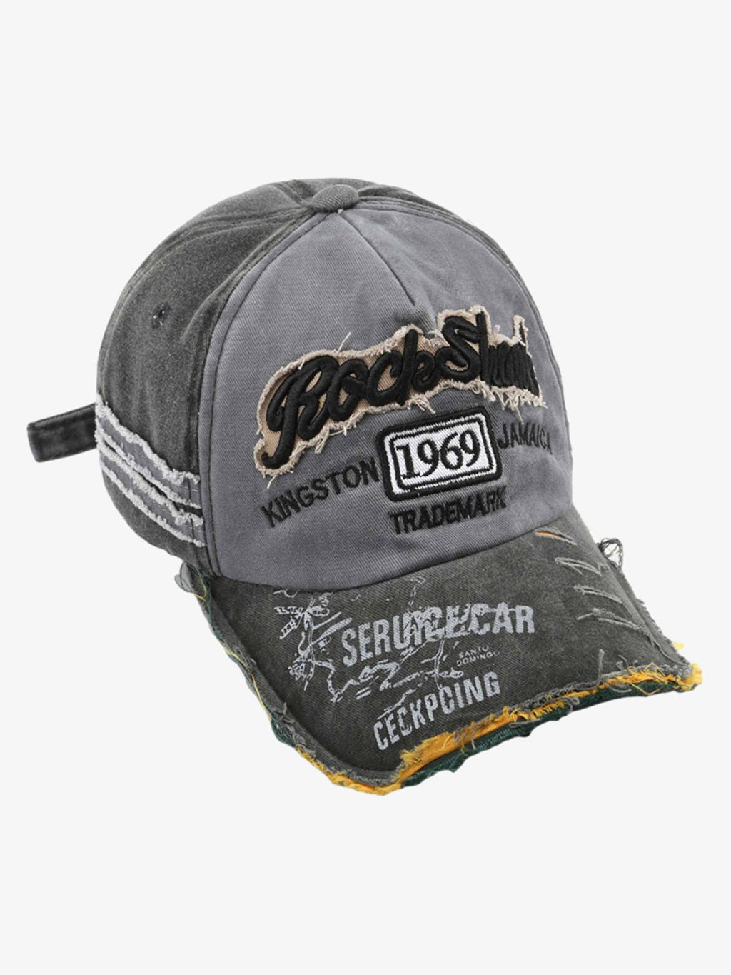 Theprecipice Retro Letter Denim Cap - 2136