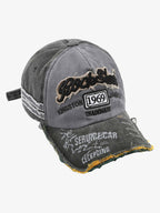 Theprecipice Retro Letter Denim Cap - 2136