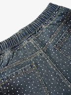 Heavy Diamond Drawstring Denim Jorts
