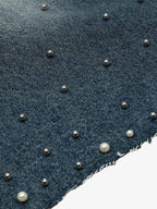 Washed Studded Denim Jorts
