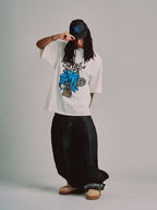 Theprecipice Graffiti Trend Blue Dreadlock Boy T-Shirt