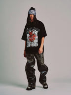 Street Devil Collage Pattern T-shirt
