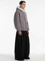 Oversized Reversible Fur Hooded Jacket - 2544